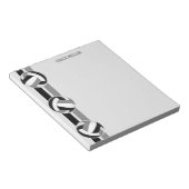 Bloc-note équipe noire gris couleurs entraîneur volley-ball (Incliné)