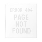 Bloc-note Erreur 404 Page introuvable logo de filigrane mème (Devant)