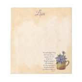 Bloc-note Esaïe 49:15-16 Oubliez-Moi Pas Floral (Devant)