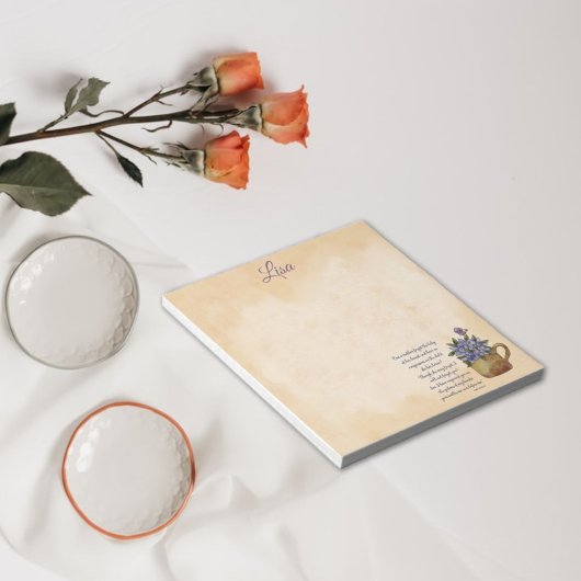 Bloc-note Esaïe 49:15-16 Oubliez-Moi Pas Floral