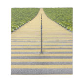 Bloc-note Escalier du stade entre rangées de sièges verts (Devant)