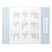 Bloc-note ESPAGNOL Ce qui est dans votre sac de Baby shower (Devant)