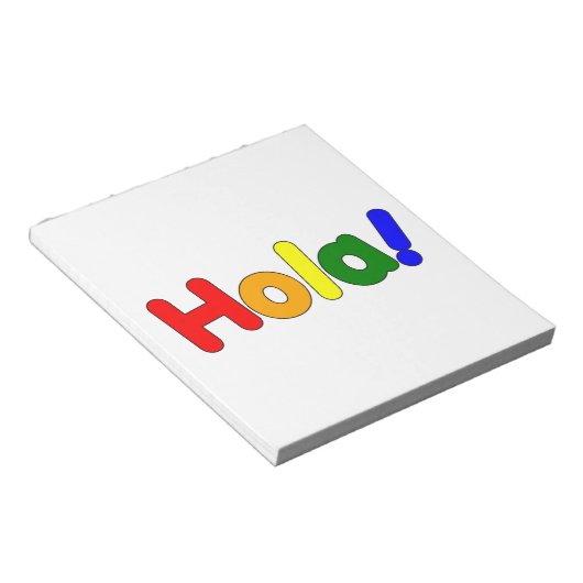 Bloc-note Espagnol Rainbow Hello : Espanol Iris Hola (Incliné)