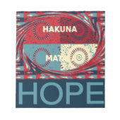 Bloc-note Espoir Pacifique : Un Design Calme Hakuna Matata (Devant)