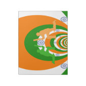 Bloc-note Esprit de cricket indien : Design abstrait (Tourné)