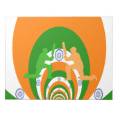 Bloc-note Esprit de cricket indien : Design abstrait (Devant)