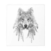 Bloc-note Esprit de loup tribal (Devant)
