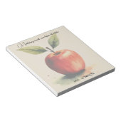 Bloc-note Esprit de soins d'aquarelle Pomme cadeau enseignan (Incliné)