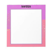 Bloc-note esthétique éphémère conception rose (Devant)