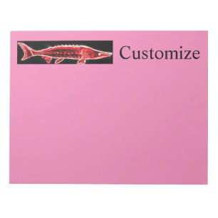 Bloc-note Esturgeon rouge Thunder_Cove noir