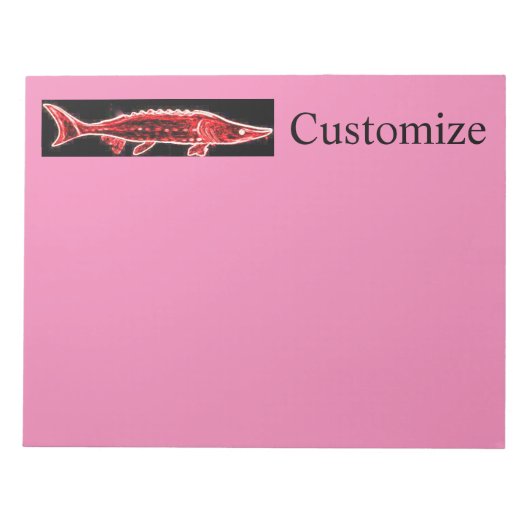 Bloc-note Esturgeon rouge Thunder_Cove noir (Devant)