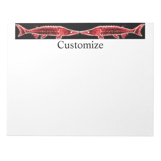 Bloc-note Esturgeons rouges Thunder_Cove noir (Devant)