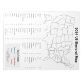 Bloc-note États-Unis 2024 Électorale Carte des devoirs (Devant)