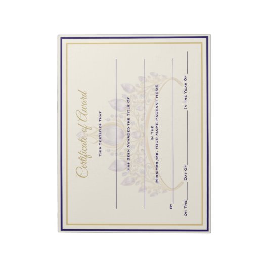 Bloc-note États-Unis Certificats de la Couronne (Tourné)