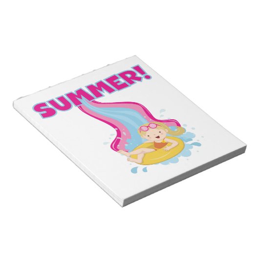 Bloc-note Été blond de fille (Incliné)