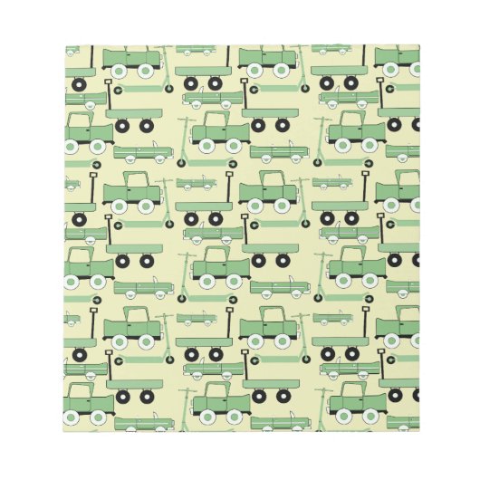 Bloc-note Été Rétro Roues Scooters Voitures Wagons Camions (Devant)