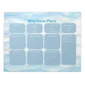 Bloc-note Éteins Les Feuilles De Planification De La Nage Sa (Devant)