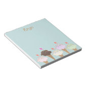 Bloc-note Étiquette de cône de crème glacée mignonne (Incliné)