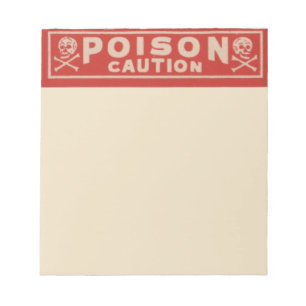 Bloc-note Étiquette de poison vintage
