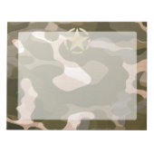 Bloc-note Étiquette sur le style de camouflage Burlap (Devant)