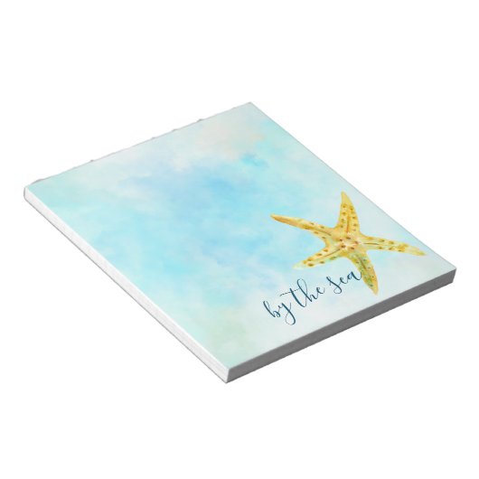 Bloc-note Étoile jaune côtière aquarelle eau (Incliné)