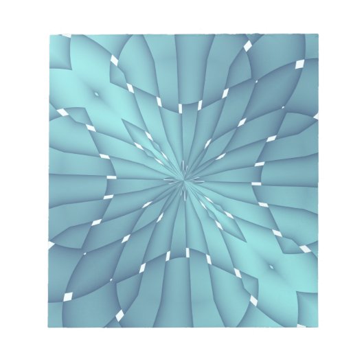 Bloc-note Étoile métallique bleue et turquoise (Devant)
