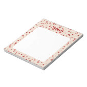 Bloc-note Étoiles de flocon de neige rouge et rose festives (Tourné)