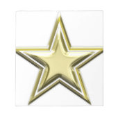 Bloc-note Etoiles dorées Gold Star 2 couches (Devant)
