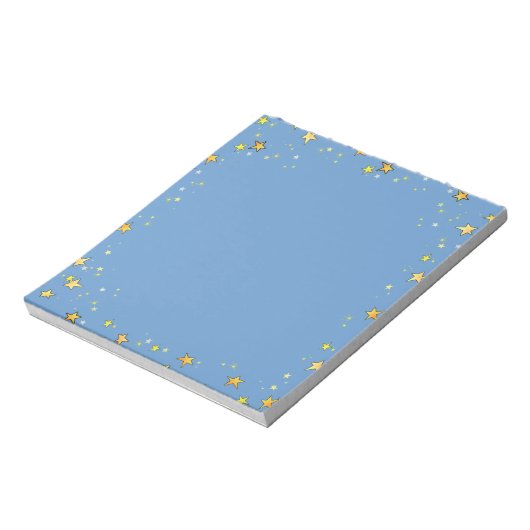 Bloc-note Étoiles sur fond bleu (Tourné)