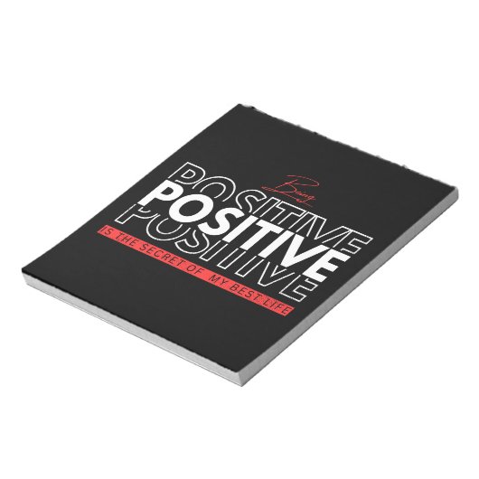 Bloc-note Être positif (Tourné)
