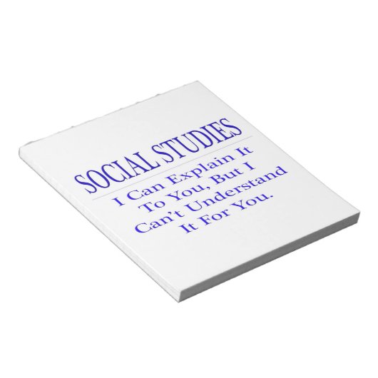 Bloc-note Études sociales ... Expliquer ne pas comprendre (Incliné)