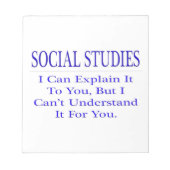 Bloc-note Études sociales ... Expliquer ne pas comprendre (Devant)