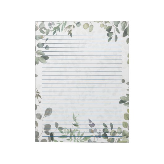 Bloc-note Eucalyptus bio Aquarelle Design 40 pages (Tourné)