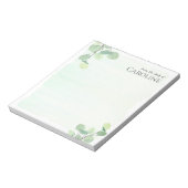 Bloc-note Eucalyptus Élégant en Aquarelle Verte (Tourné)