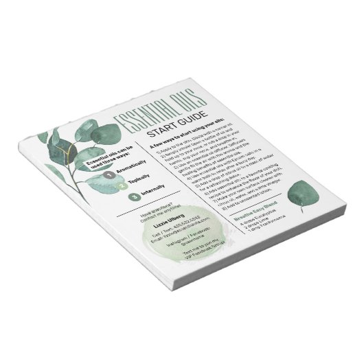 Bloc-note Eucalyptus Essential Oils Start Guide (Incliné)