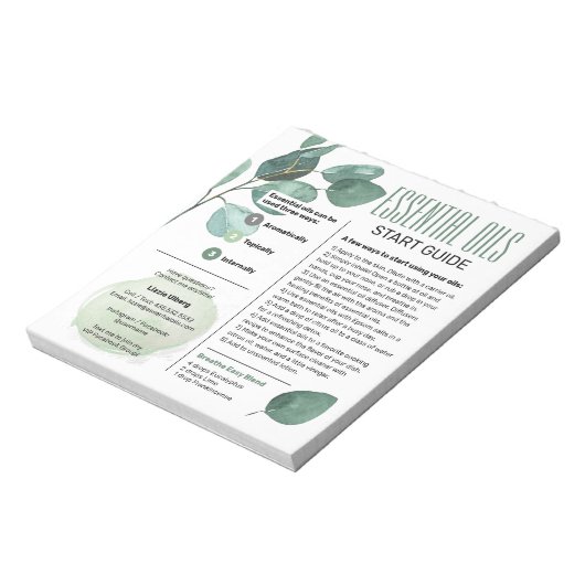 Bloc-note Eucalyptus Essential Oils Start Guide (Tourné)
