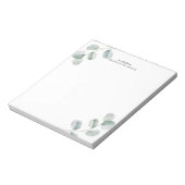 Bloc-note Eucalyptus Simple Personnalisé (Tourné)