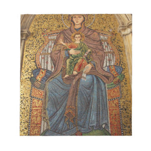 Bloc-note Europe, Italie, Sicile, Taormine. Madone et enfant