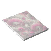 Bloc-note Éventails Art Nouveau rose et argent (Incliné)
