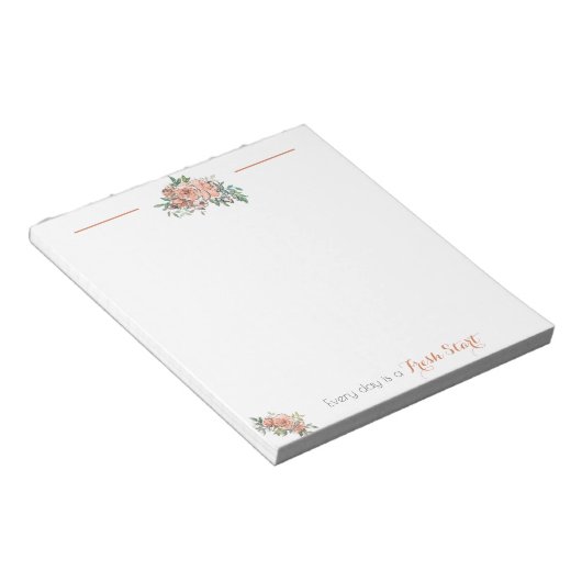 Bloc-note Every Day is a Fresh Start Positivity Quote (Incliné)