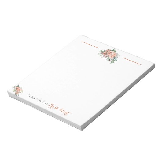 Bloc-note Every Day is a Fresh Start Positivity Quote (Tourné)