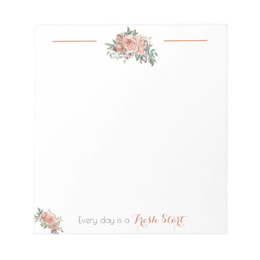 Bloc-note Every Day is a Fresh Start Positivity Quote (Devant)