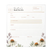 Bloc-note Examen de livre de Coneflower botanique rustique e (Devant)