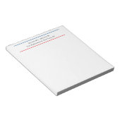 Bloc-note Exclusif Personnel Moderne Bleu Rouge Blanc (Incliné)