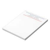Bloc-note Exclusif Personnel Moderne Bleu Rouge Blanc (Tourné)