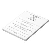 Bloc-note Excuse médicale Note du médecin pour patient blanc (Tourné)