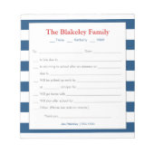 Bloc-note Excusez-moi à l'école, Bleu (Devant)