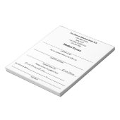 Bloc-note Excusez-moi Médicale pour le Modèle de la note du  (Tourné)