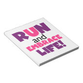 Bloc-note Exécuter Embrasser la vie rose pourpre (Incliné)