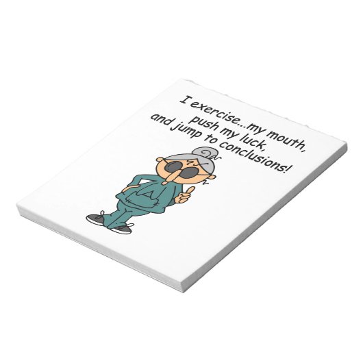 Bloc-note Exercice, Push, Jump Humour (Tourné)